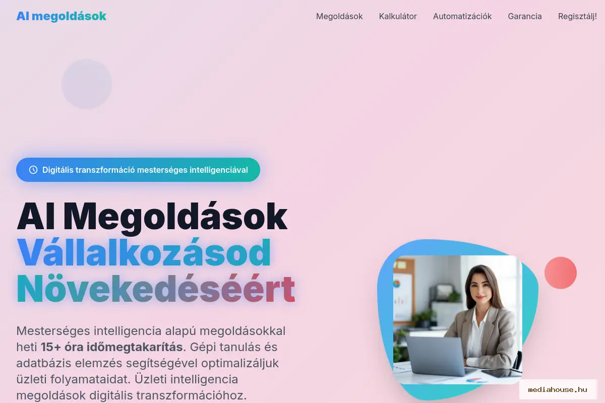 aimegoldasok.hu weboldal előnézet - MediaHouse portfólió