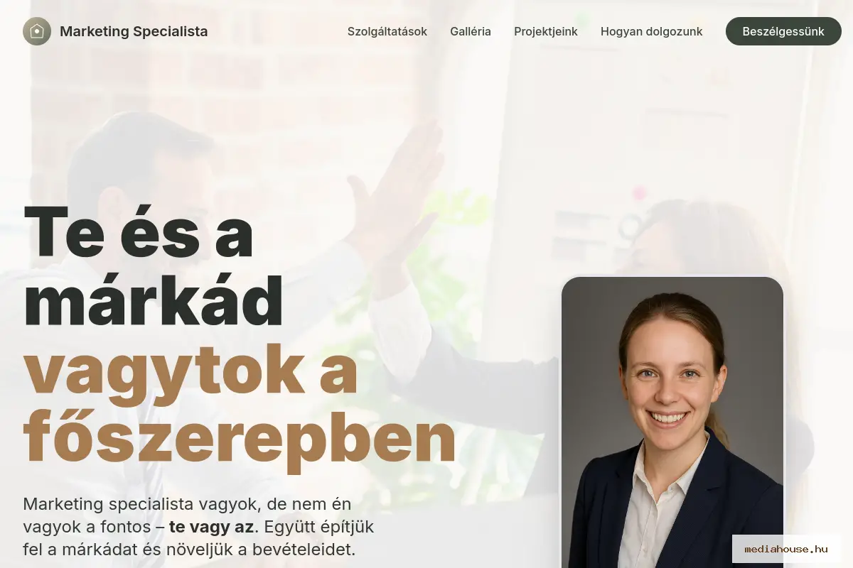 marketingspecialista.hu weboldal előnézet - MediaHouse portfólió